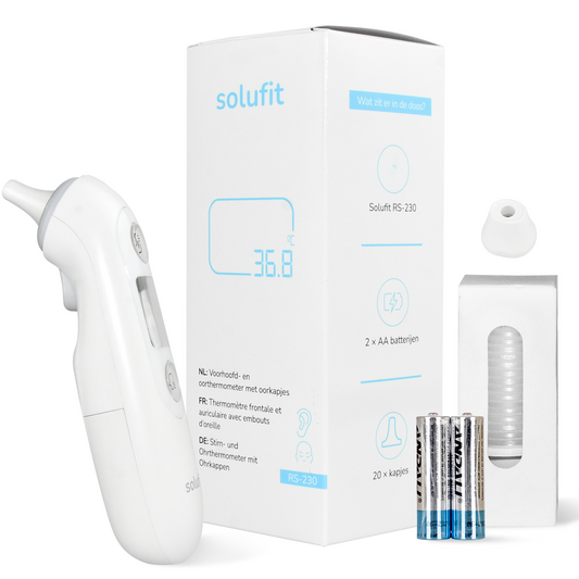 Solufit® 2-in-1 Thermometer- Oorthermometer & Voorhoofd Thermometer